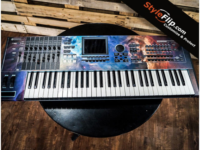 Yamaha Motif XS6 Galaxy Space Design Custom DJ Skin