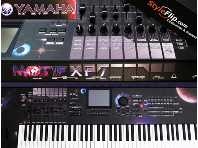 Yamaha Motif-XS7 Styleflip Custom Skin Decal Galaxy