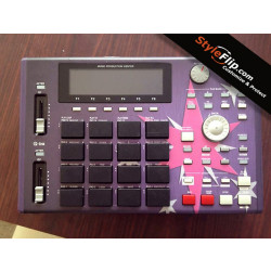 Akai MPC 1000 Custom Styleflip Decal Purple Pink Star
