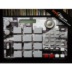 Akai MPC 1000 Custom Styleflip Skin Black & Grey Image