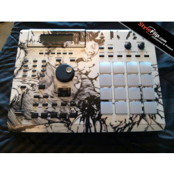 Akai MPC 2000 Skin Custom Cartoon Guy Yelling Black White