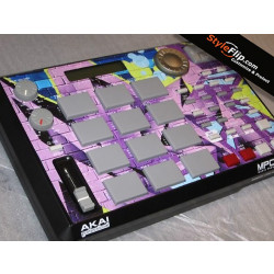 Akai MPC-500 Stylelflip Custom Skin Decal Purple Brick Wall