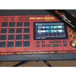Akai Mpc Live Red StyleFlip Skin Decal Gold Design DJ Life
