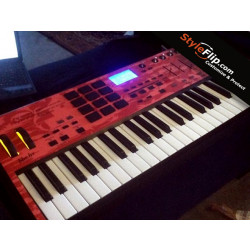 Akai MPK 49 Custom Styleflip Skin Decal Red Aloha