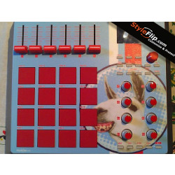 Akai MPD-24 Styleflip Custom Light Blue Skin Llama