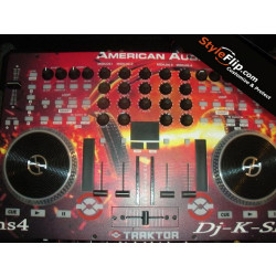American Audio VMS 4 DJ K Slick Custom Skin Red Yellow Design