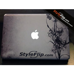 Apple Macbook Pro Skin Decal Abstarct Swirl Flower Pattern