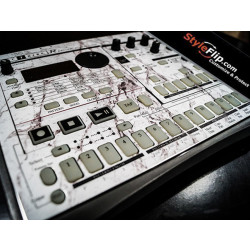 Custom Korg Electribe EA 1 White Marble Skin Decal