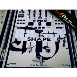 Custom Pioneer DJM S9-Shape White Black Text Skin