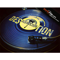Serato Record Label Destruction Yellow Custom Skin