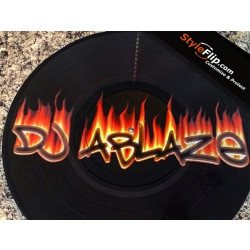 Custom Serato Record Label Styleflip Flames DJ Ablaze