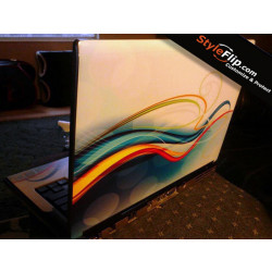 Dell Latitude D620 Custom White Swirl Laptop Skin Decal