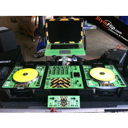 Denon DN S3700 & DN HCl000S Custom Skin Decal Green Yellow