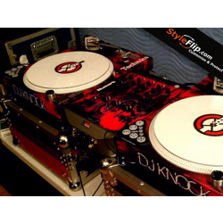 DJ Red & Black Custom Styelfip Skin Decal Deejay Knock