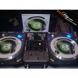 DJ Rell Green & White Styleflip Custom Slipmat