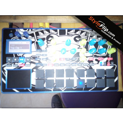 Electribe Sampler Abstract Frog Skin Blue