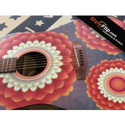 Fender FT-100 Acoustic Guitar Flower Skin