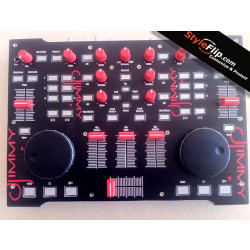Hercules RMX Custom Black & Red Styleflip Skin Decal Djimmy