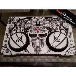 Hercules RMX Custom Styleflip Black White Skin Decal Skull