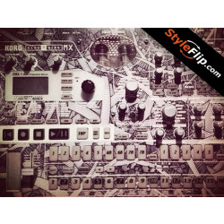 Korg Electribe MX Styleflip Skin Custom White Black Decal