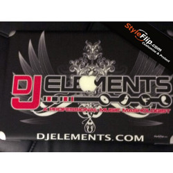 MacBook Pro Custom Skin DJ Elements Black Abstract Feathers