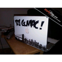 MacBook Pro DJ GMAC City Skyline White Styleflip Custom Skin