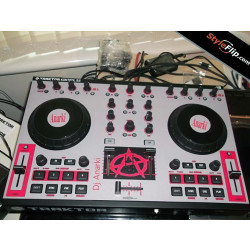 NI Traktor Kontrol S2 Custom Skin DJ Anarki White Red