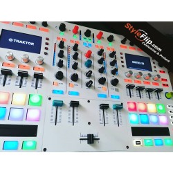 NI Traktor Kontrol S8 Custom Skin Clean White Design Sleek