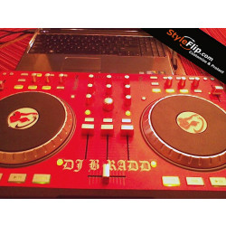 Numark MixTrack Pro Styleflip Custom Skin Red DJ B Radd