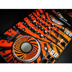 Numark NS-6 2 Orange Custom Tiger Stripes Styleflip Skin