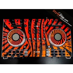 Numark NS-6 2 Custom Orange Tiger Stripes Vinyl Skin