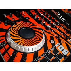 Numark NS-6 2 Custom Orange Tiger Stripes Styleflip Decal