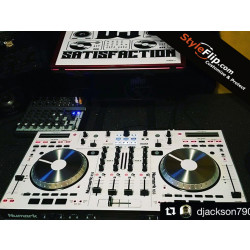 Numark NS6 Custom Skin White Minimal Clean DJ Satisfaction