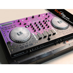Numark NS6 Custom Styleflip Skin Decal Purple Disco 2