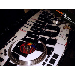 Numark NS7 Custom Styleflip Skin White Black Decal Flo