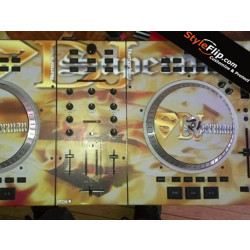 Numark NS7 Custom Styleflip Skin Decal Superman Gold