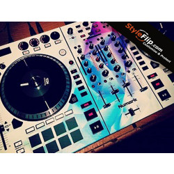 Numark NS7 II Custom Skin Abstract Minimal Colors Rainbow