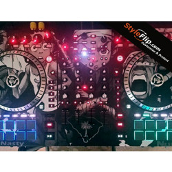 Numark NS7 II Custom Styleflip Skin B&W Cartoon Characters