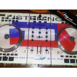 Numark NS7 Styleflip Custom Decal Red White & Blue