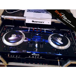 Numark NS7 Styleflip Custom Skin DJ Criss Blue Lights