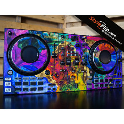 Numark Platinum FX Custom Skins Skeleton Abstract 2