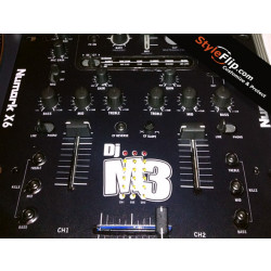Numark X6 Custom Styleflip Simple Black Skin Decal DJ M3