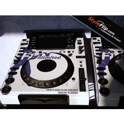 Pioneer CDJ-2000 Styleflip Custom Skin White Purple