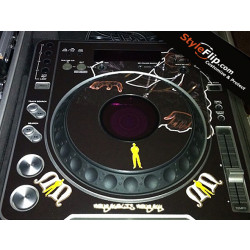 Pioneer CDJ 800 MK2 Black Yellow Custom Styleflip Skin