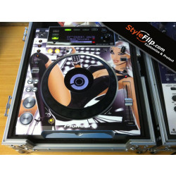 Pioneer CDJ 850 Custom Grey Hair Chick Black Dress Dancer