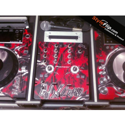 Pioneer CDJ 900 & DJM 250 Custom Skin Red & Black Yin Yang