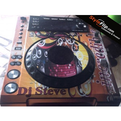 Pioneer CDJ 900 Styleflip Custom Decal DJ Steve Orange