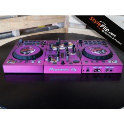 Pioneer DDJ-400 Custom Skins Vapor Wave Back