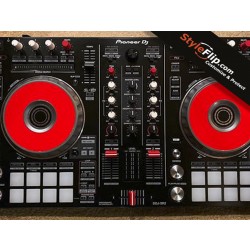 Pioneer DDJ-SR2 Custom Skin Decal Red Black Design