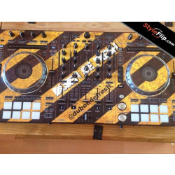 Pioneer DDJ SX 2 Custom Skin DJ Duben Yellow Black Stripes